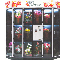 flores expendedora vending aeropuerto hospitales cementerios estaciones automatica Express
