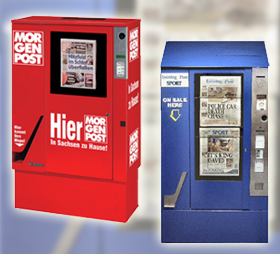 Las expendedoras de periódicos son muy comunes en otros países, como los EEUU o Alemania