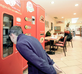 Máquina que elabora pizzas