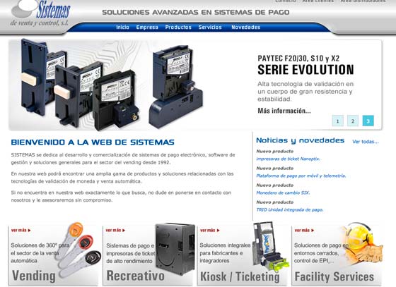 sistemas venta control nueva web